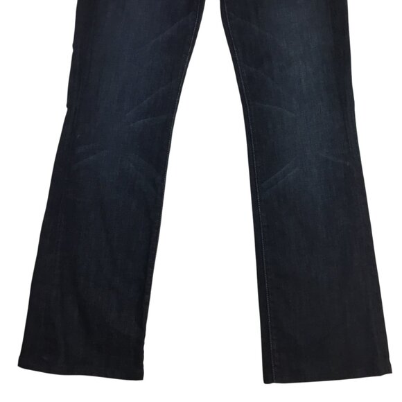 7 For All Mankind Womens 31 Bootcut Jeans Dark Wash Denim Cotton/Spandex Blend - Picture 5 of 12
